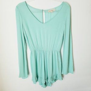 Altar'd State | Romper With Open Back/ Ruffled Hem